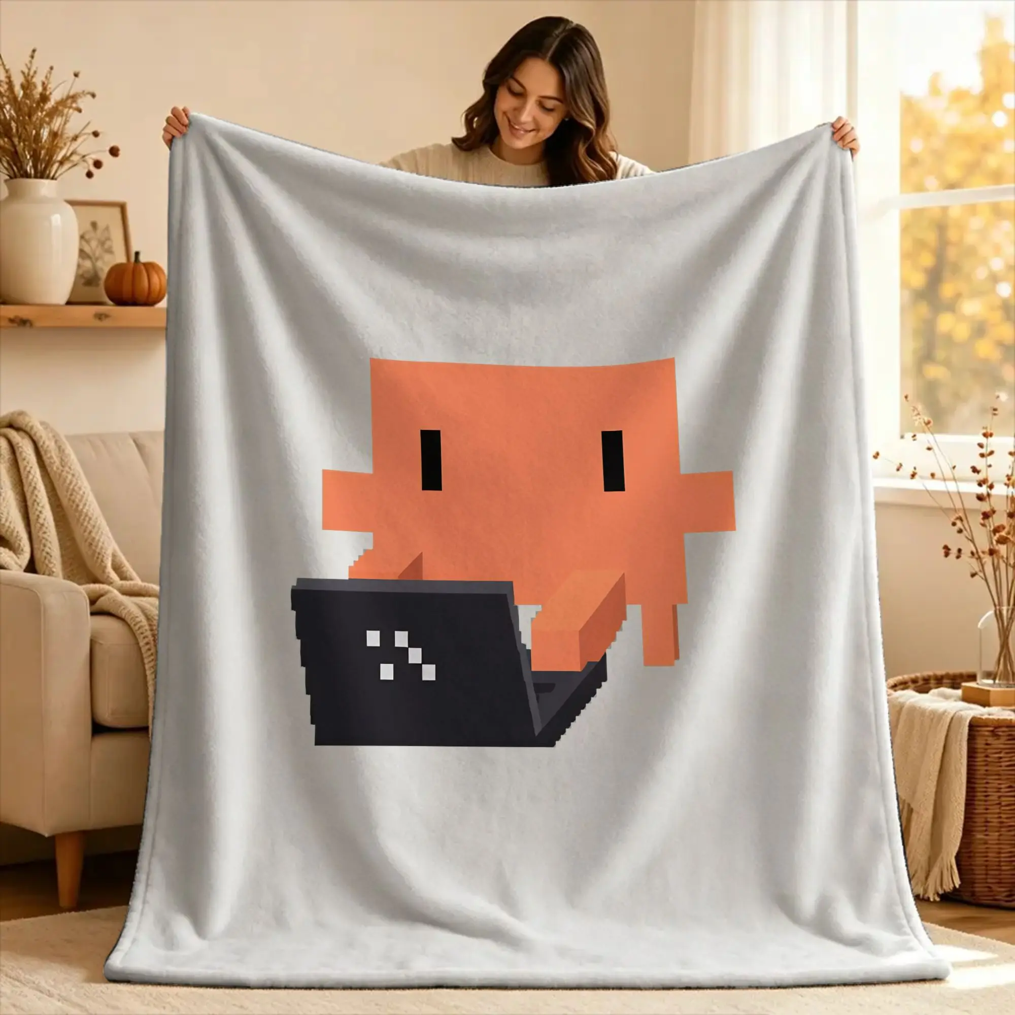 Code This Claude Flannel Blankets Autumn  Soft Warm Throw Blanket for Students Outdoor Graphic Bedspread Sofa Bed Cover