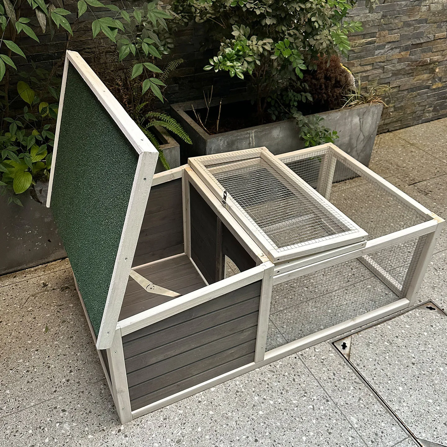 Gabbia per conigli per asilo Gabbia per cuccioli di pollo d'anatra Cole per allevamento di animali domestici di grande villa per conigli di grandi dimensioni