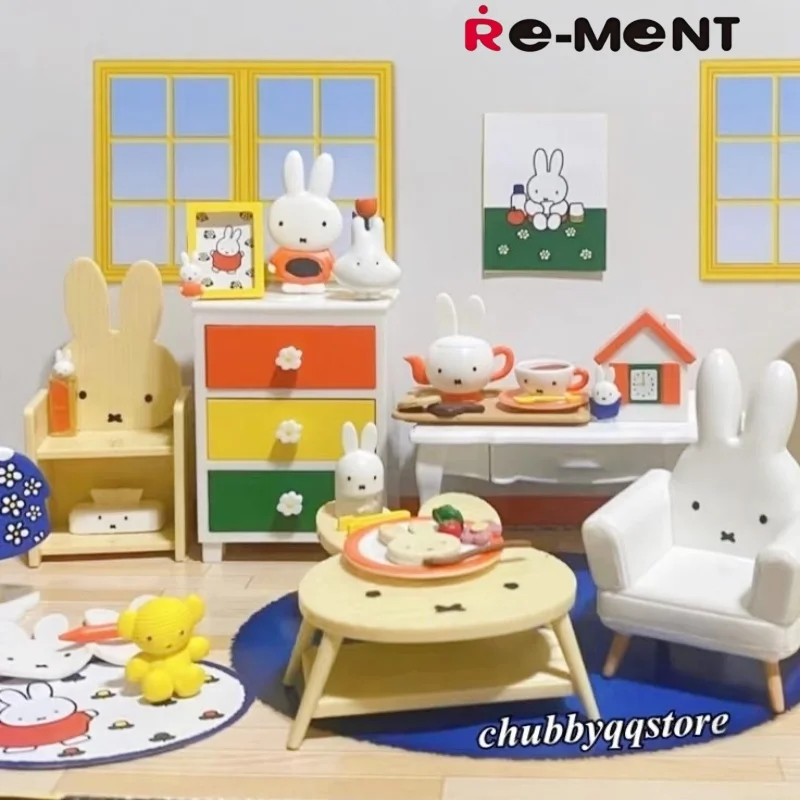 

Набор миниатюрной мебели Re-Ment Miffy Room Blind Box, коллекционный декор для кукольного домика, 8 стилей, для взрослых.