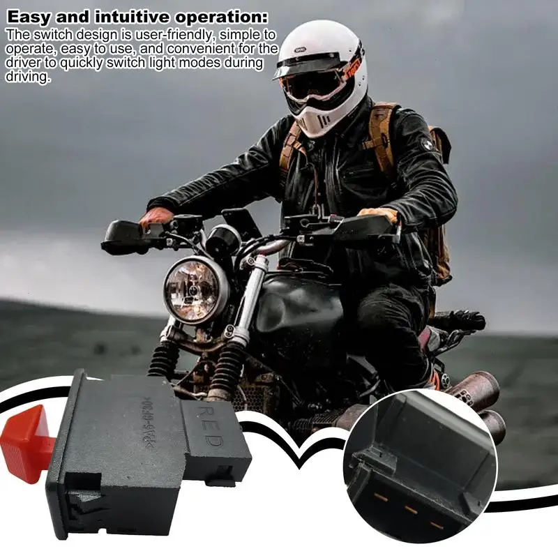 Waarschuwingslampje Knop Dubbele flitser Draaiknop voor motorfiets Hoge helderheid Waterdicht Stofdicht Waarschuwingscontroller Voor