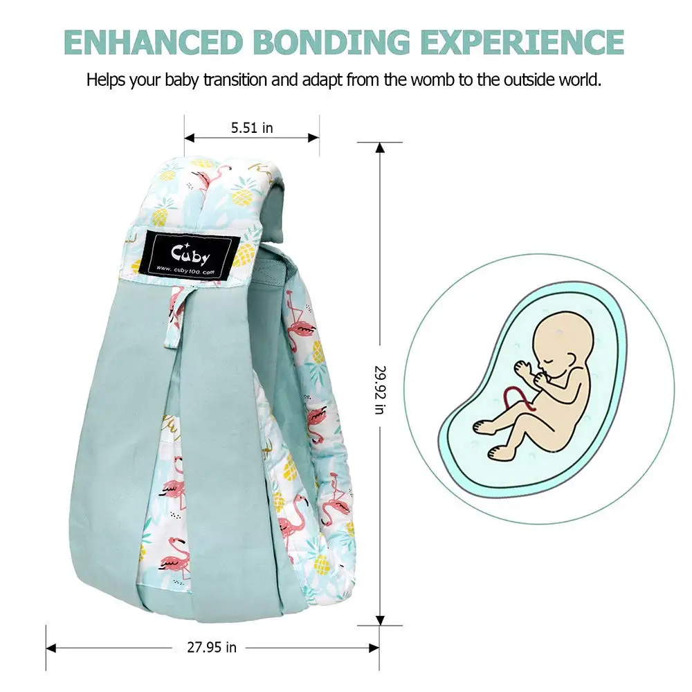 CUBY 2022 New Sling for newborns front carry Baby Wrap Cotton wrap baby Soft Breastfeeding Cartoon animal pattern Ergonomics