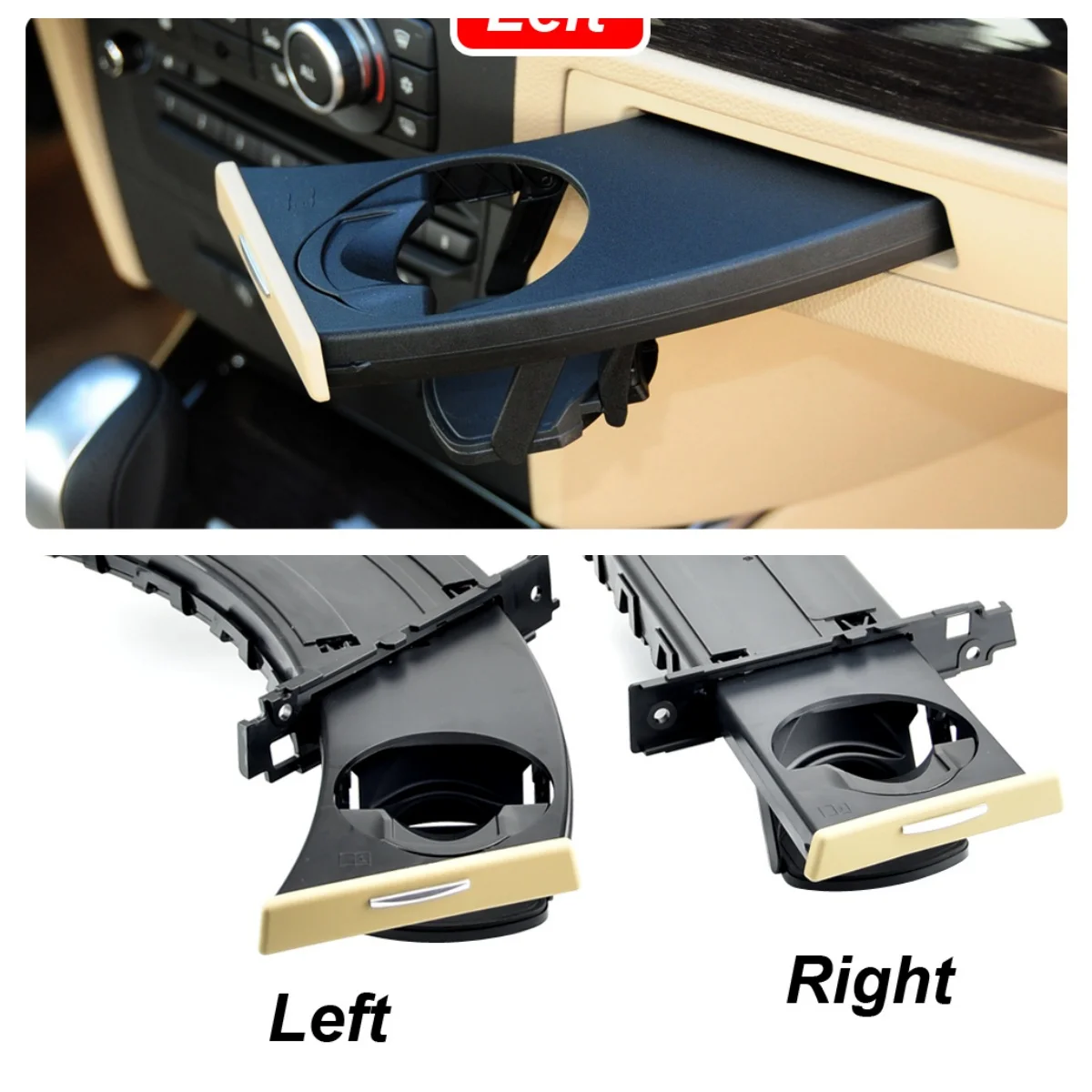 

For BMW E90 E91 E92 E93 LHD Car Water Cup Holder Panel Interior Strip Trim For BMW 3 Series M3 2005-2012 51457138798