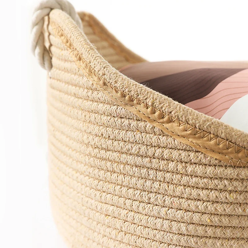 Handcrafted Rattan Cat Bed Puppy Kennel Woven Summer Cool Nest for Cat Kitten Scratching Sleeping Mat Cat Lounger Cushion