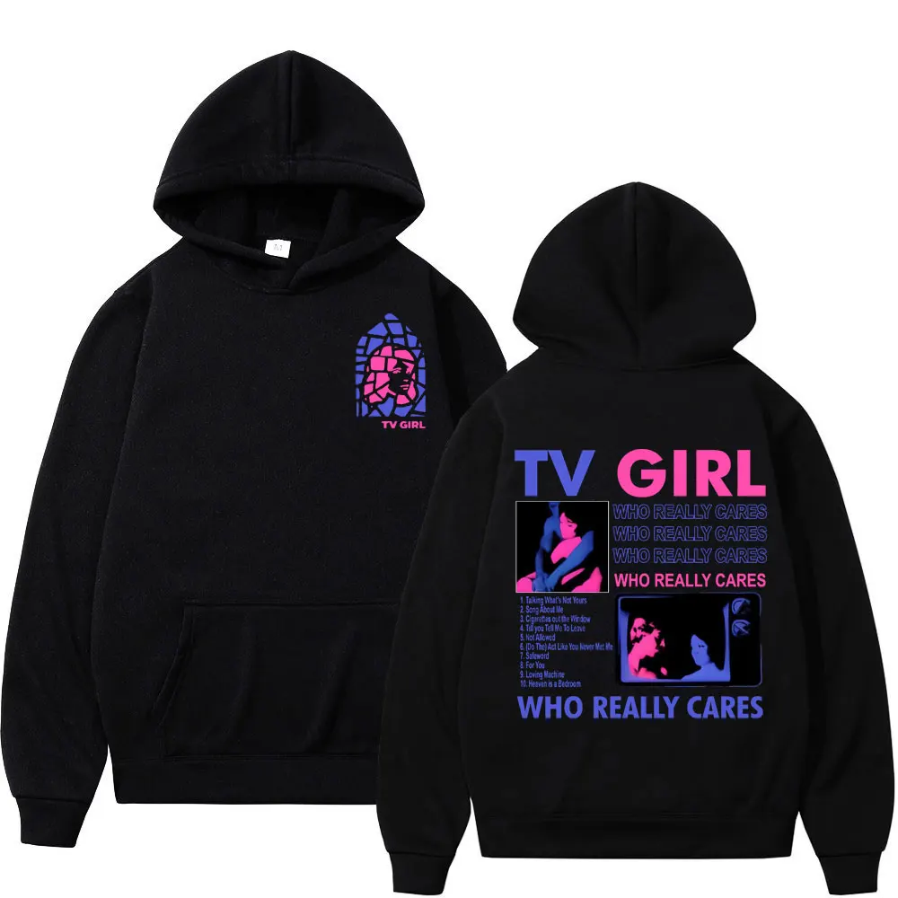 Singer TV Girl Who Really Cares Print Hoodies Men's Women's Fashion Trend Vintage Sweatshirts Harajuku Y2k Oversized Pullovers