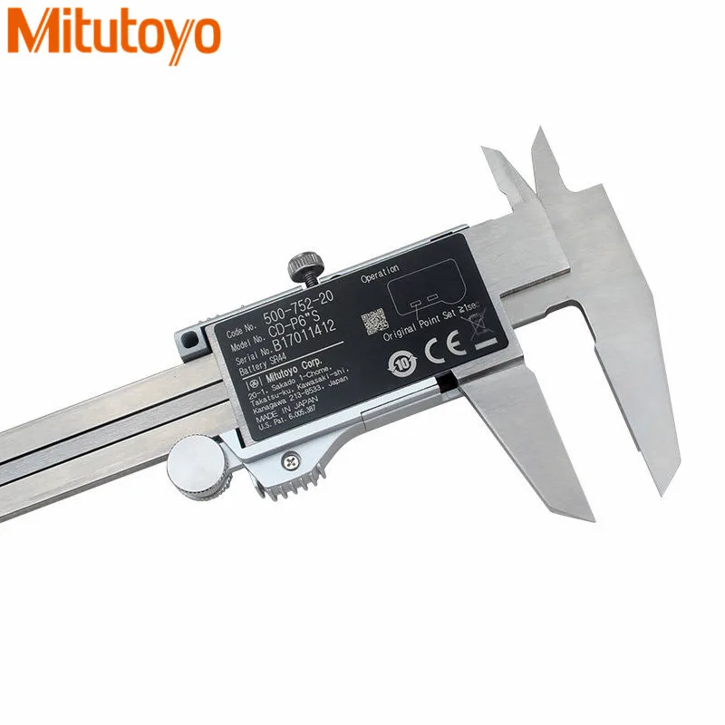 Mitutoyo wodoodporny IP67 cyfrowy suwmiarka 500-702/703/704/752/753/754-20 LCD Paquimetro mikrometr 0-150/200/300mm/0.01mm