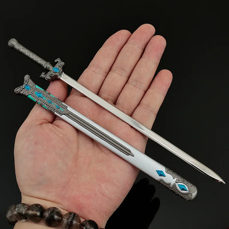 22cm/8.66in Fox Spirit Matchmaker:First Snow Sword  Anime Peripheral Metal Sheathed Craft Toy Sword Desktop Display Gift Boy Toy