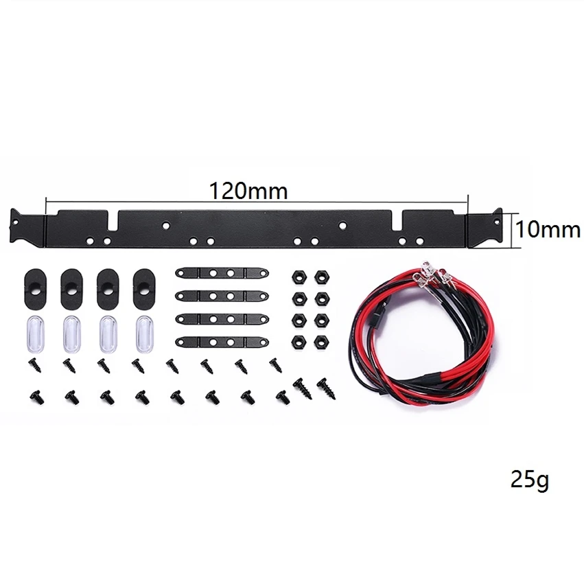 for MN D90 MN-90 MN99S 1/12 RC Car Upgrade Parts LED Roof Lamp Lights Bar Spotlight Decoration