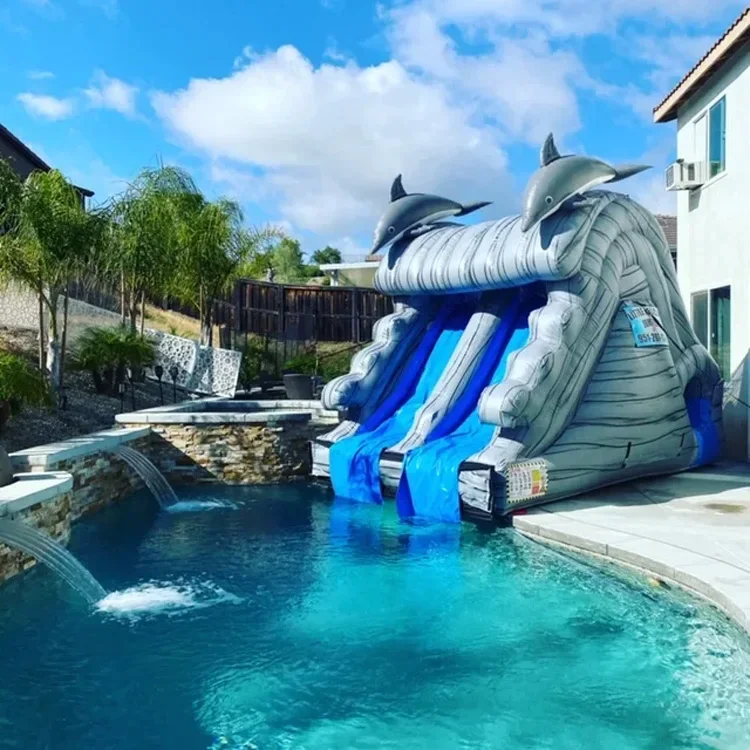 Kid Pvc Inflatable Water Slide For Above Ground Inground Swimming Pool