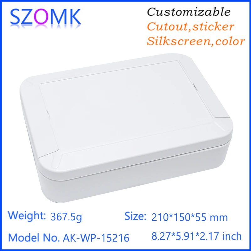 SZOMK Waterproof Enclosure Junction Box Outdoor Pole Mount Plastic Instument Housing IOT Gateway IP65 Weatherproof Plastic Case