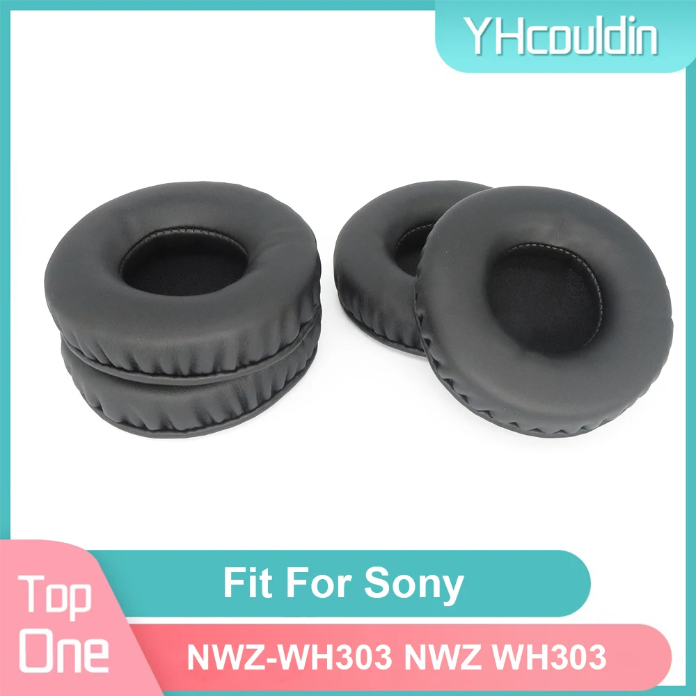 Nút Tai Nghe Bằng Cho Sony NWZ-WH303 NWZ WH303 Tai Nghe Earcushions PU Miếng Lót Mềm Mại Xốp Đệm Tai Đen