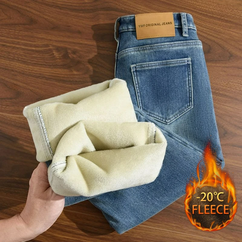 

Осень-зима 2022, элегантные прямые джинсы с высокой талией и пуговицами, повседневные женские джинсы, повседневные модные утолщенные брюки на флисовой подкладке