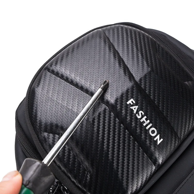 Nowa torba sportowa dla rowerzystów z włókna węglowego Wielofunkcyjny wodoodporny plecak z twardą skorupą Męska torba na laptopa na co dzień na świeżym powietrzu