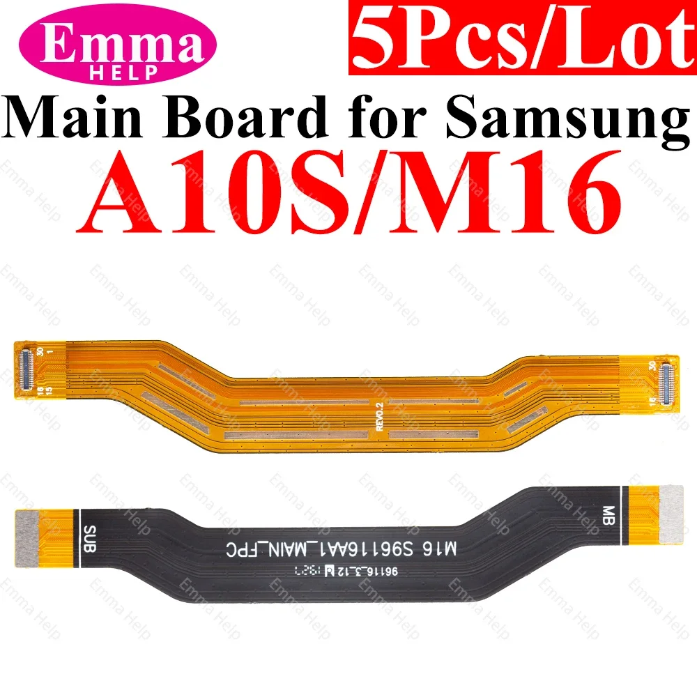 EmmaHelp 5Pcs MainBoard Flex For Samsung Galaxy A70 A21S A31 A51 A71 A50 A40 A30 A20S A10 A10S M12 M14 M15 M16 Connector FPC