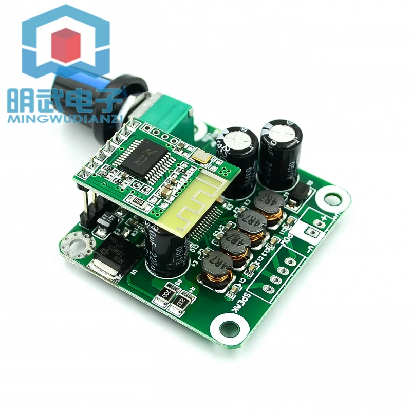 Placa amplificadora de potencia digital TPA3110 con Bluetooth 5V, placa amplificadora de potencia estéreo clase D, placa amplificadora de potencia Bluetooth 4.2 de 15W