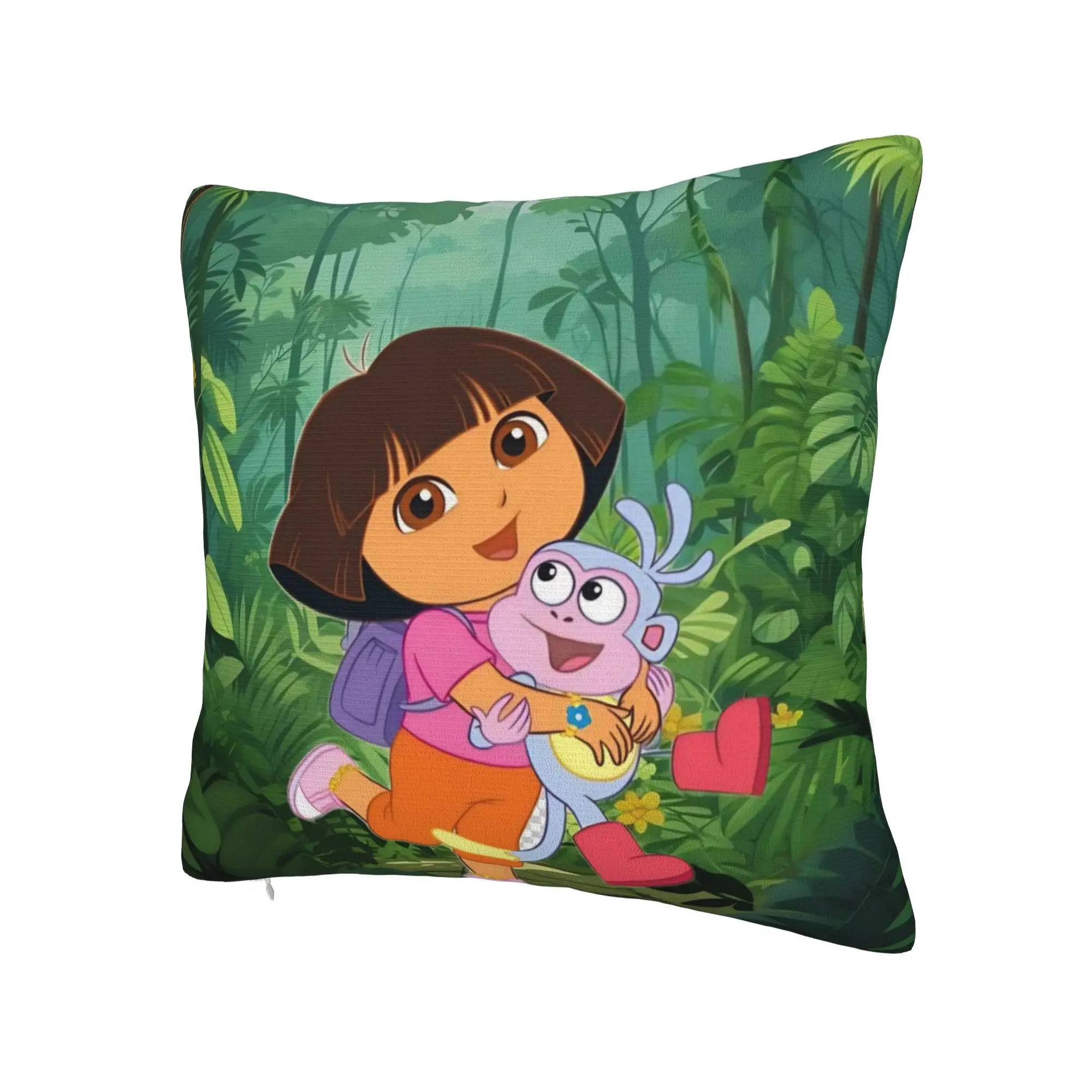 Decorative Pillowcase D-Doras The Explorers Merchandise Living Room  Throw Pillow Case Cover Square Style Multi Size