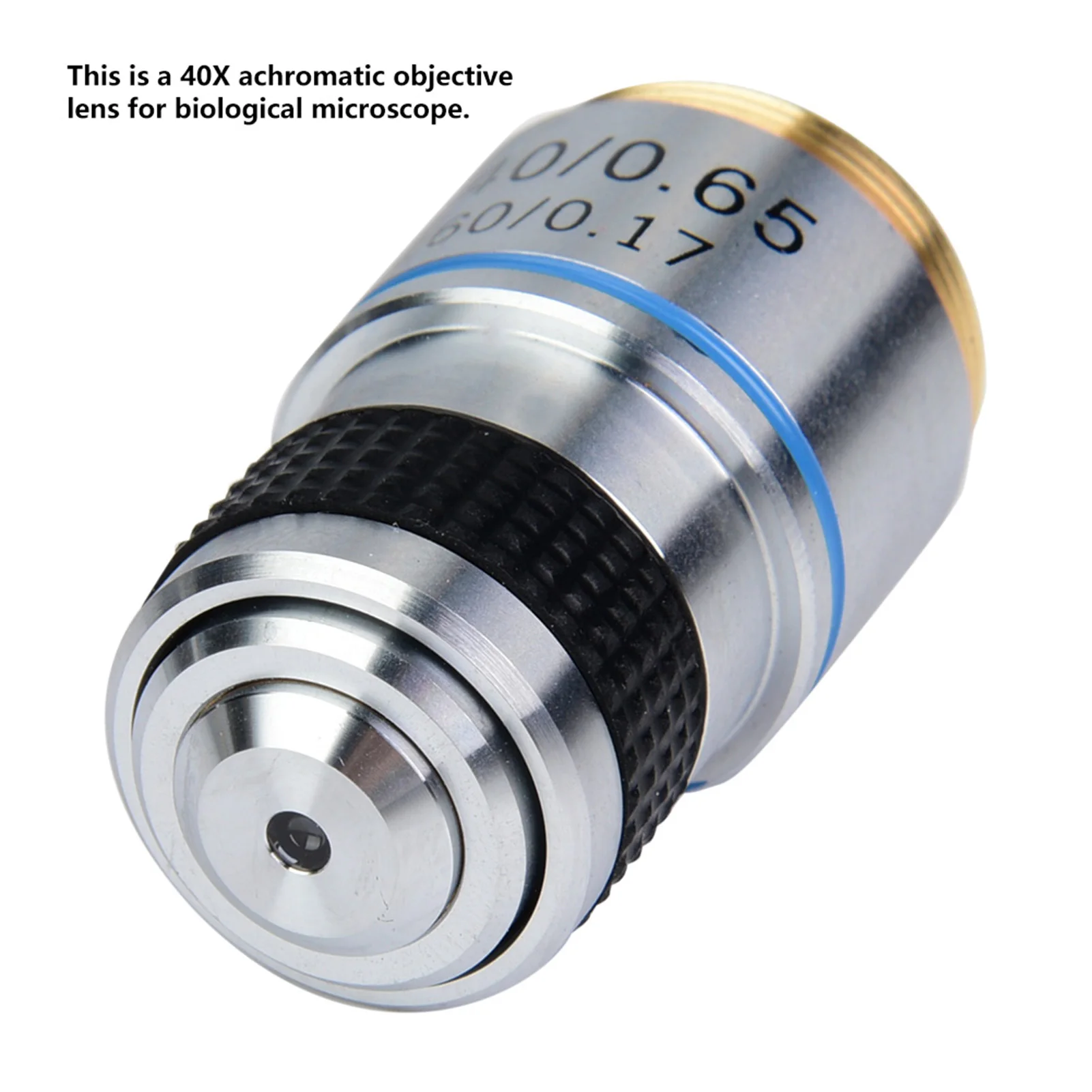 Objectif 40X 185 pour microscope biologique, objectifs achromatiques 160/0.17 pour microscope biologique