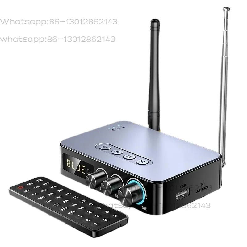 Bluetooth receiver to old-fashioned power amplifier speaker sound modified wireless audio adapter module FM radio transmitter