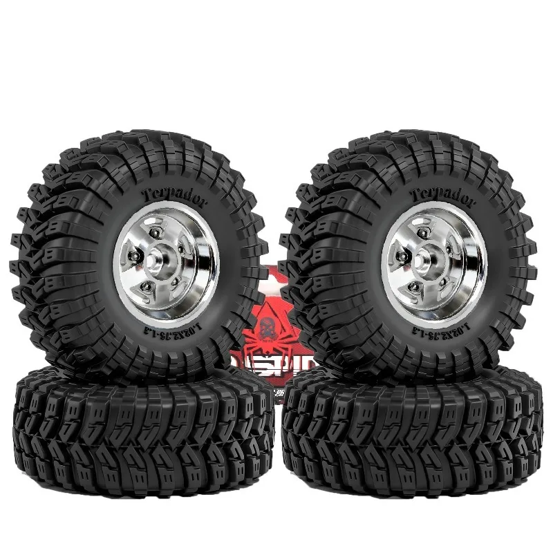 

Aluminum Alloy 1.3 Inch Beadlock Wheel Rim Tire For 1/24 Fms24 Axial Scx24 1/18 Trxs Trx4m Trx4-m Rc Crawler Car Tire