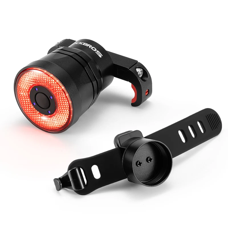 AliExpress ROCKBROS Bicycle Rear Light Smart Brake Vibration Light Sensing Bike Taillight Type-C Synchronized MTB Road Cycling Tail Light