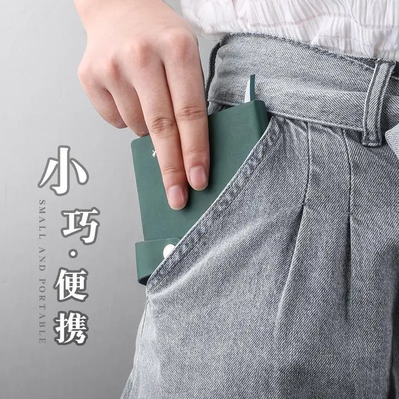 New Small Notebook Portable Portable Note Book with Pen Pocket Note Record Small Kawaii Notebook  School Supplies Notebook