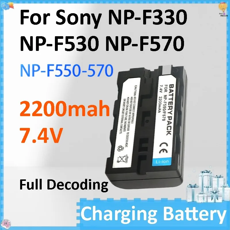 

NP F550 NP-F570 2200mAh 7.4V Camera Battery for Sony NP-F330 NP-F530 NP-F570