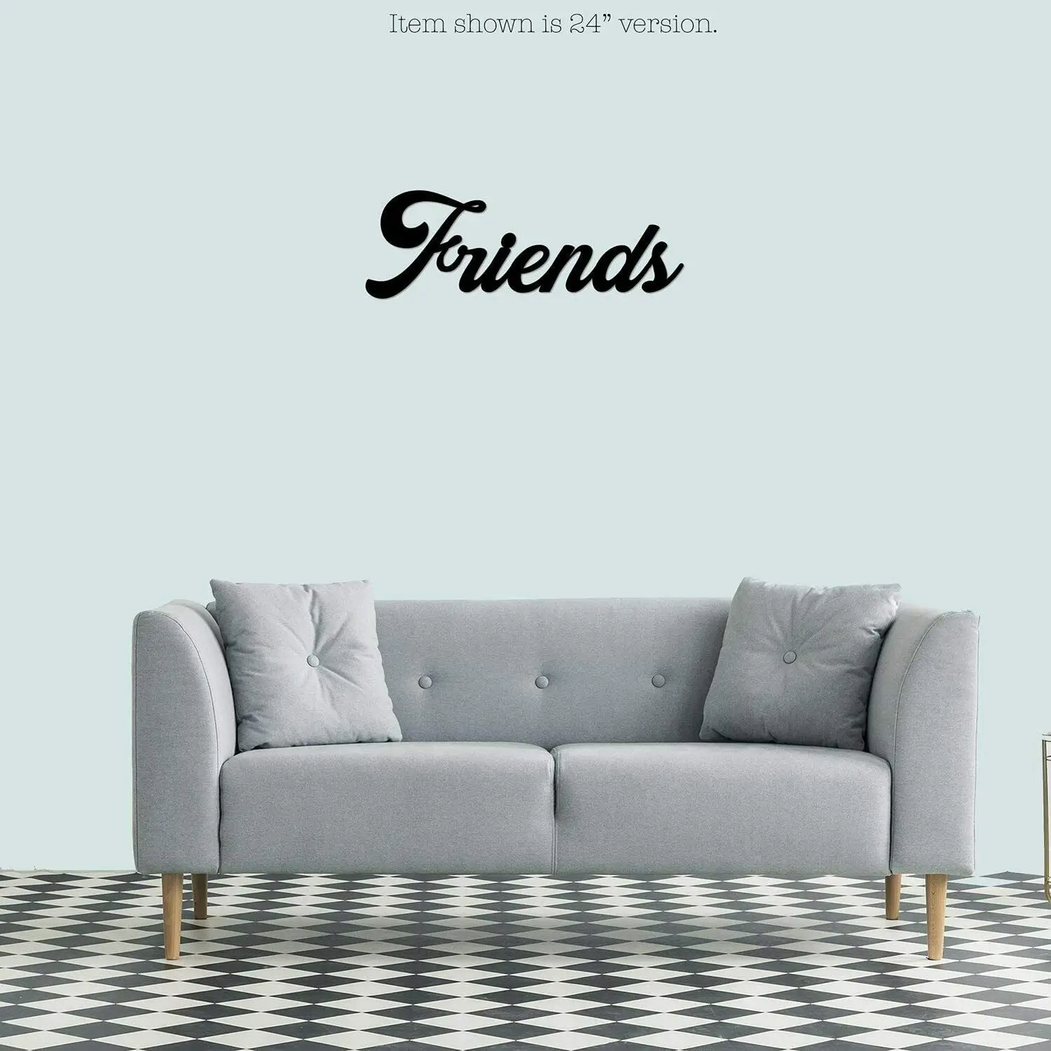 Friends - Metal Word Wall Sign Love Wall Art Home Decor Decorative Accent Art