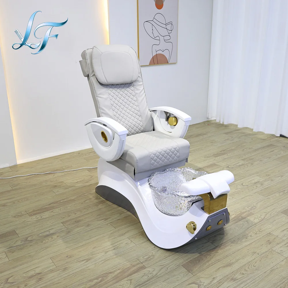 Luxury Pipeless Pedicure Chair Foot Bath Spa Massage Furniture For Nail Salon And Beauty Shop Professional Use