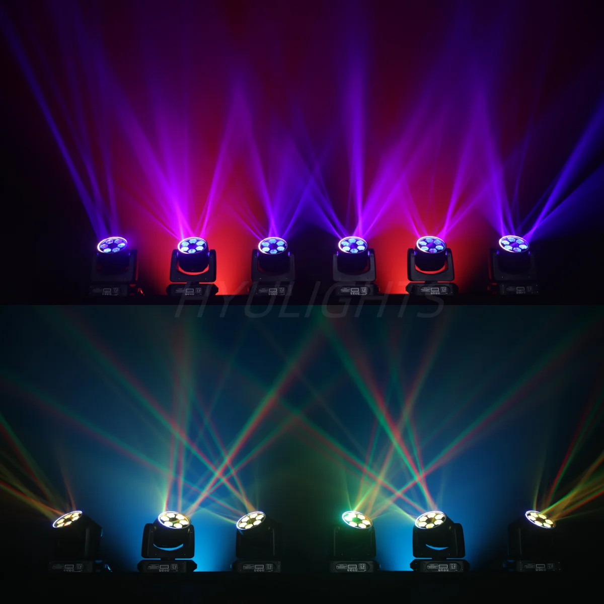 Imagem -06 - Mini Bee Led Moving Head Beam Laser e Efeito Halo Stage dj Green Star Effect Lights 6x15w 3in 1