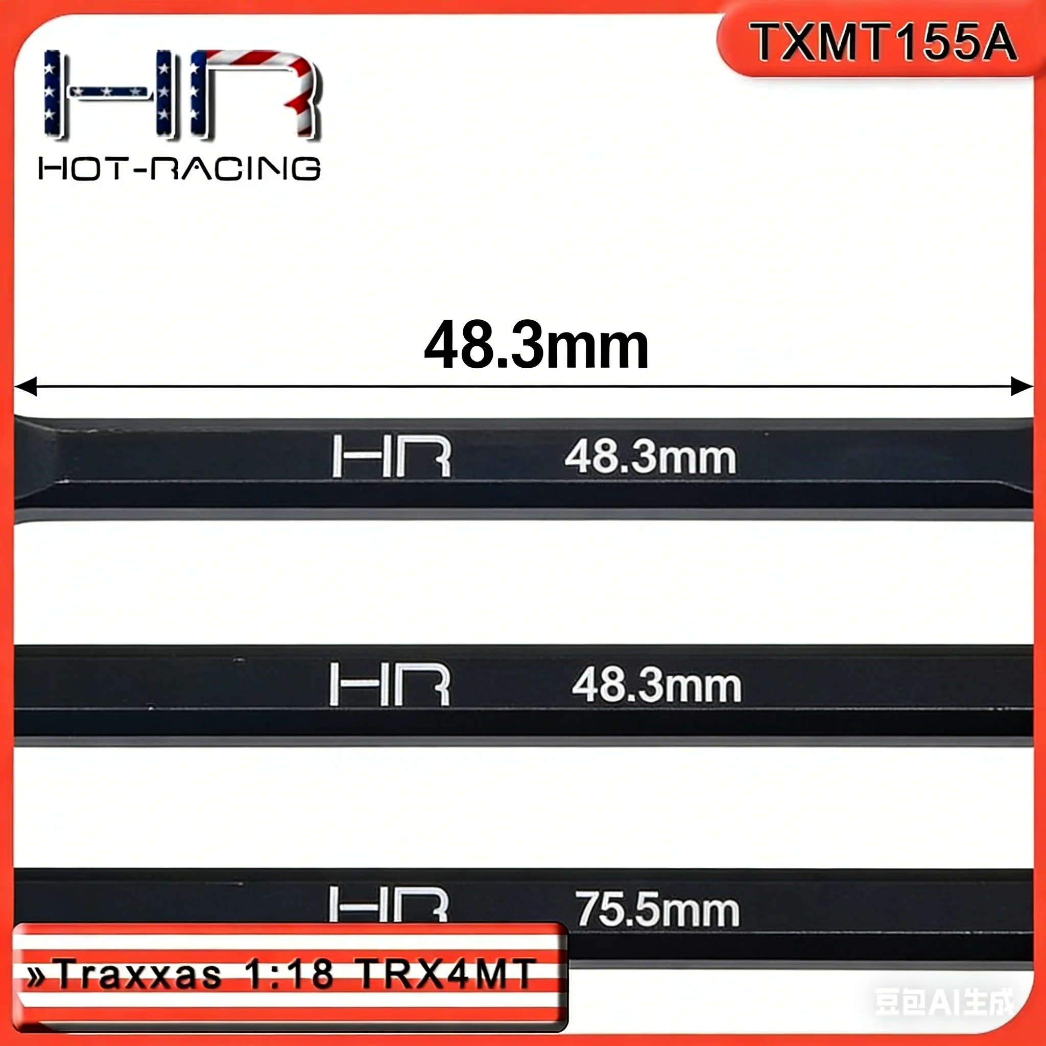

Hot Racing Optional Upgrade Aluminum Link Set For 6.10" (155mm) Wheelbase TRX4-M vehicles