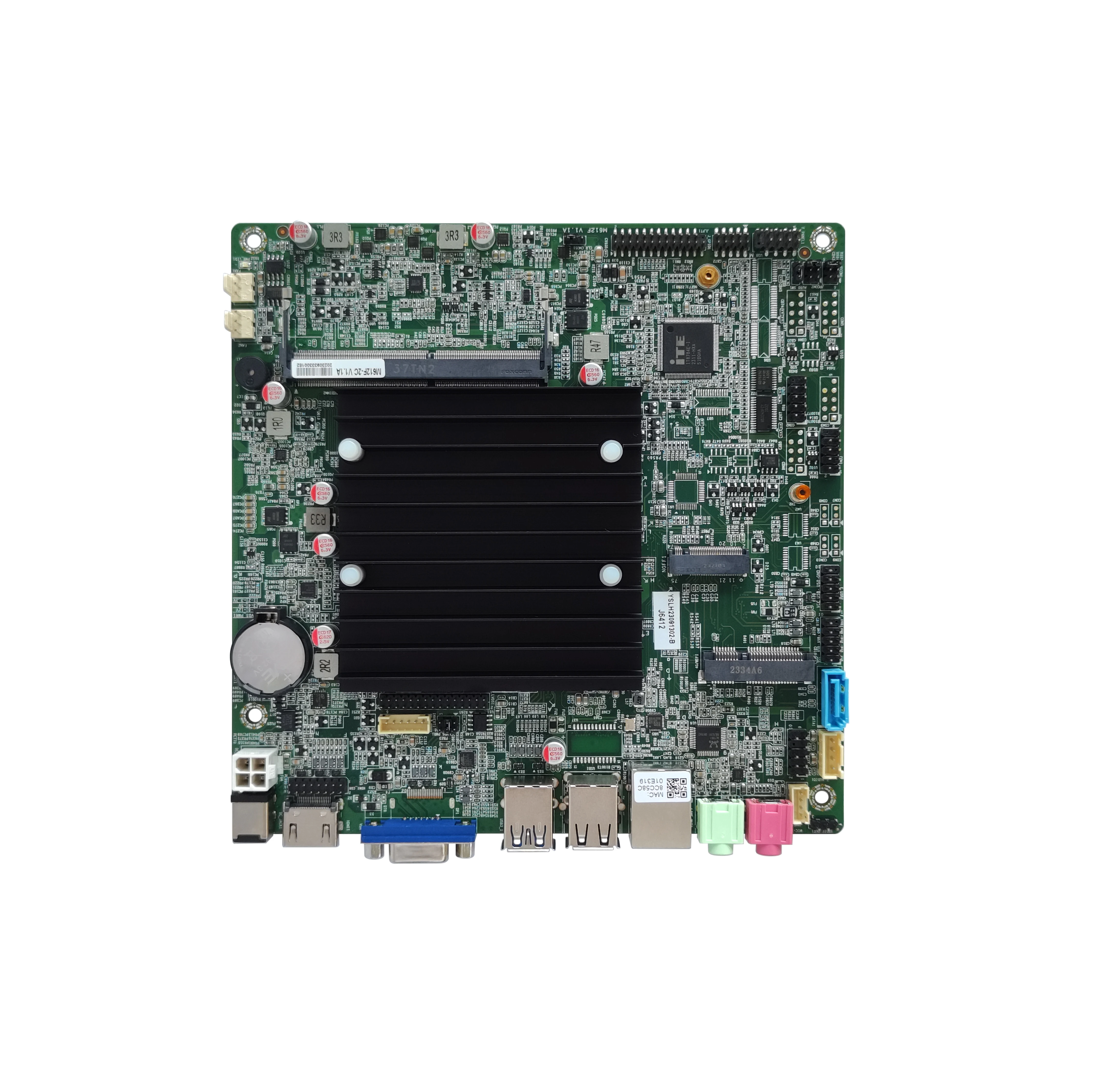2026 ELSKY Hot Selling M612F Ultra Thin Fanless Mainboard With Serial Port 2/6/10*COM J6412 Processor SO-DIMM DDR4 Max 16GB