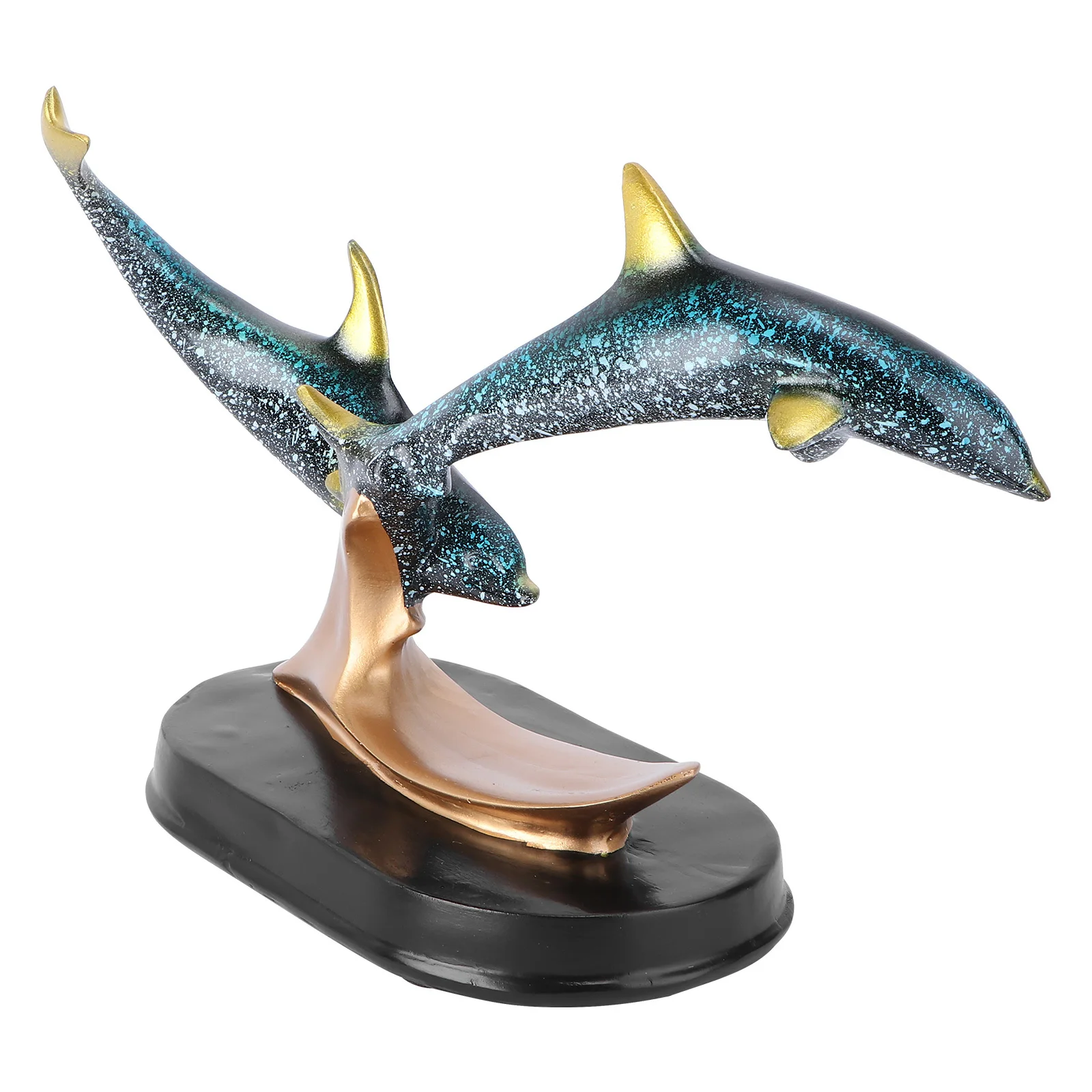 

1Pcs Resin Dolphin Adornment Creative Desktop Ornament for Home Office Living Room Table Decoration Dolphin Adornment