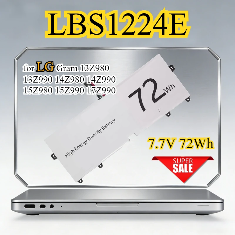 

Аккумулятор LBS1224E для ноутбуков LG Gram 13Z980, 13Z990, 14Z980, 14Z990, 15Z980, 15Z990, 17Z990 (2018), 13Z980-U, 14Z980-A, 14Z980-G, 17Z990, 7.7V/72Wh