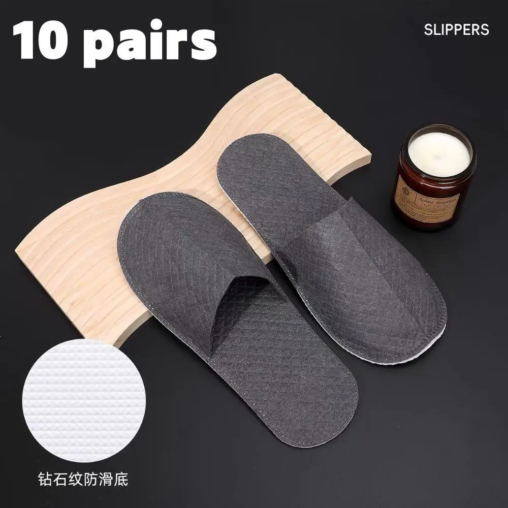

Non-slip Hotel Slippers 10 Pairs Lot Hotel Slippers Unisex Slipper Non Woven Disposable Slippers Closed Toe Hotel Guest Slides