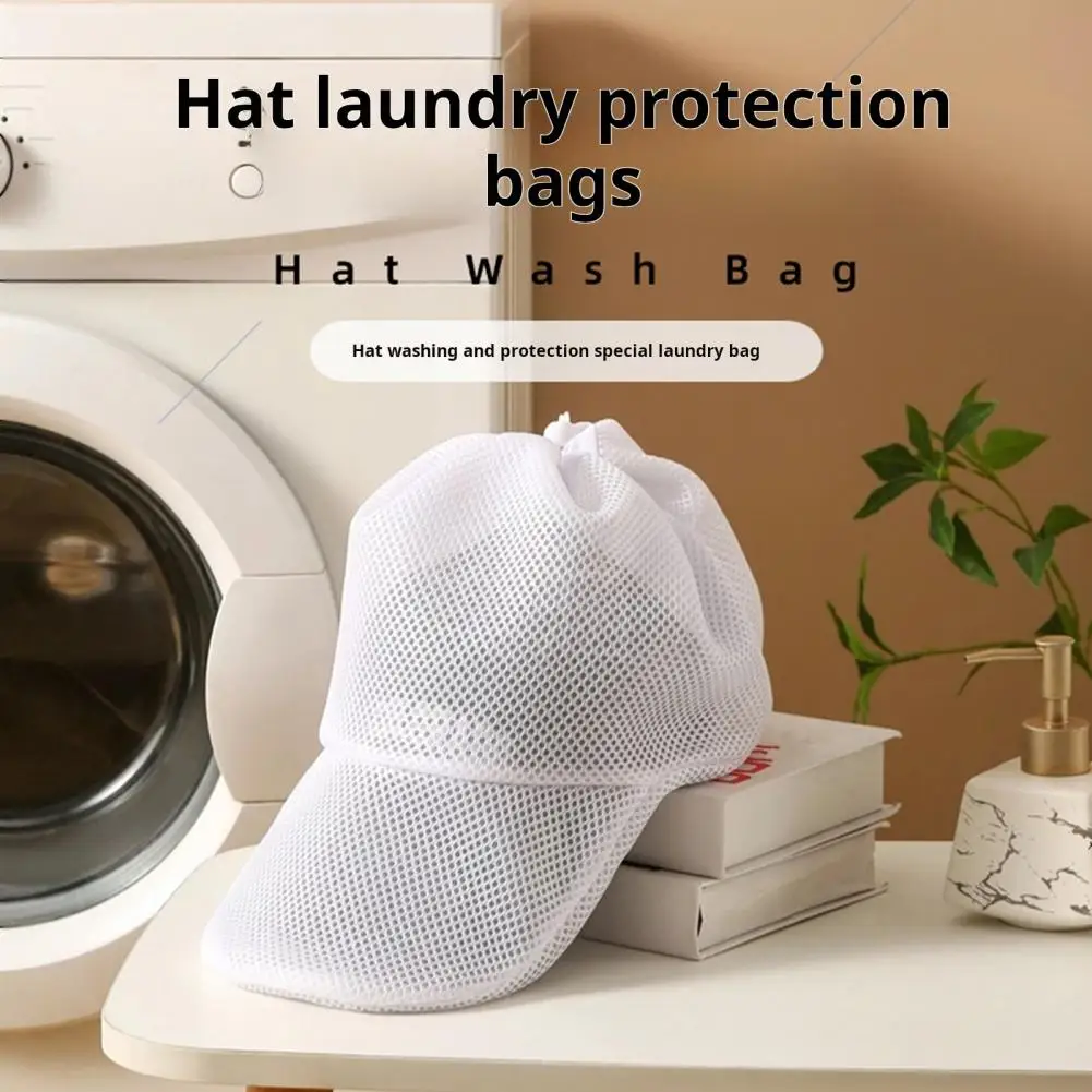 Mesh Hat Cleaner Baseball Cap Washer Cage Hat Cleaner Set Mesh Laundry Pouch with Stand Washing Machine or for Baseball