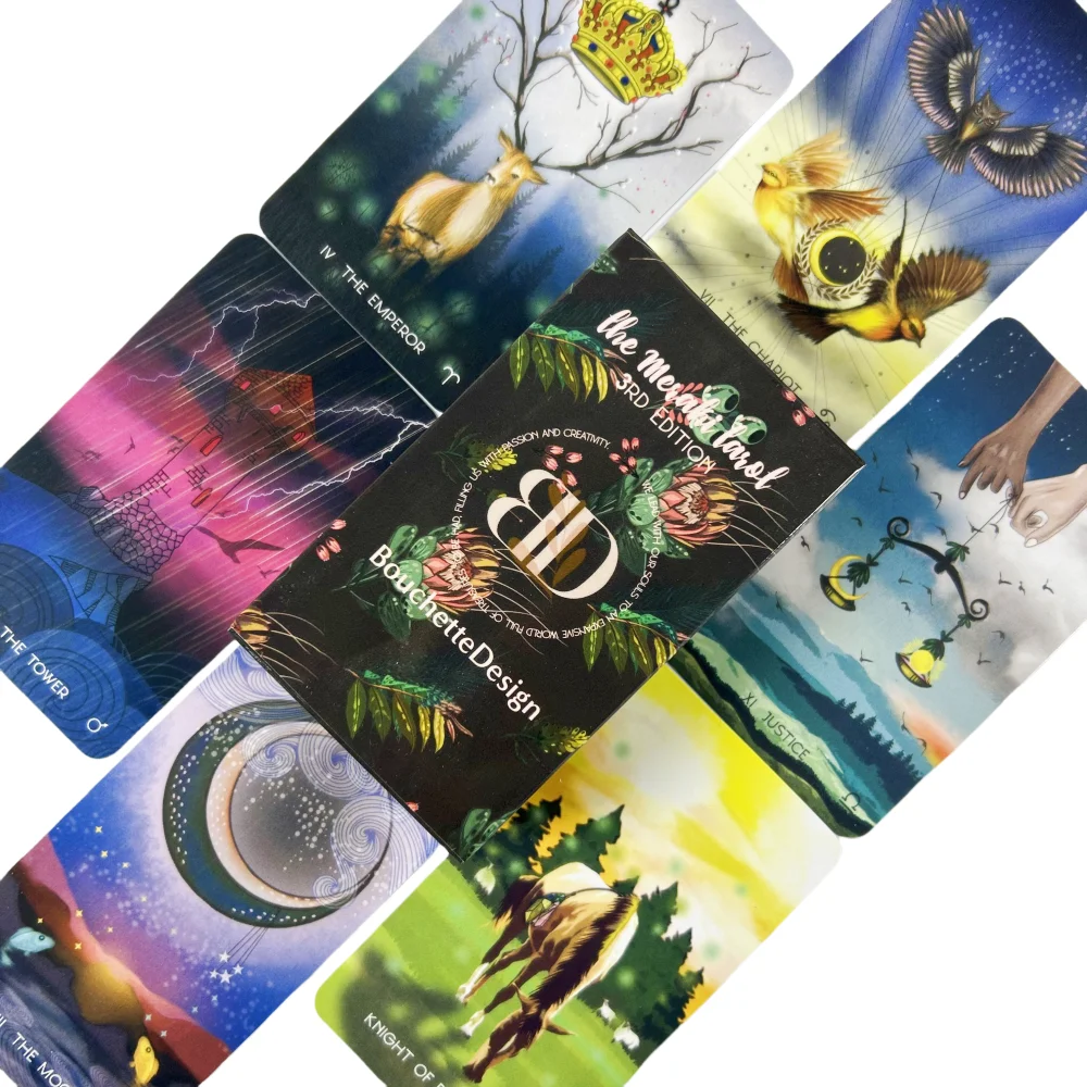 Cartas del Tarot Meraki, 3.ª Edición, Mazo de 79 Cartas, Oráculo en Inglés, Edición Visions Divination, Juego de Mesa Meraki Tarot