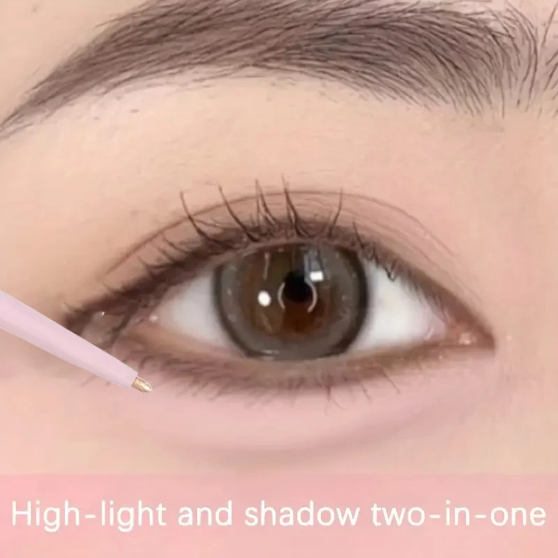 両端シルクワームペナチュラルメイクアップハイライター、アイハイライターメイクアップ、マットコンシーラーペン、スポットコンシーラーアイブライトニングペン