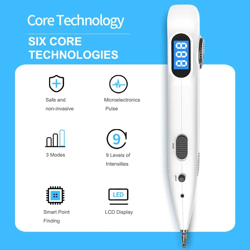 Leawell Electronic Acupuncture Pen Chinese Medicine Acupuncture Massage Pen Auto Acupoint Detector Meridian Therapy Rechargeable