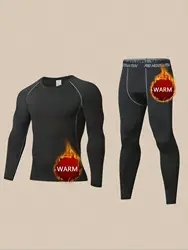 Winter Thermal Underwear Long Johns Men's Keep Warm Tops + Pants Set Thick Thermo Underwear Sets For Sports Outdoor Men