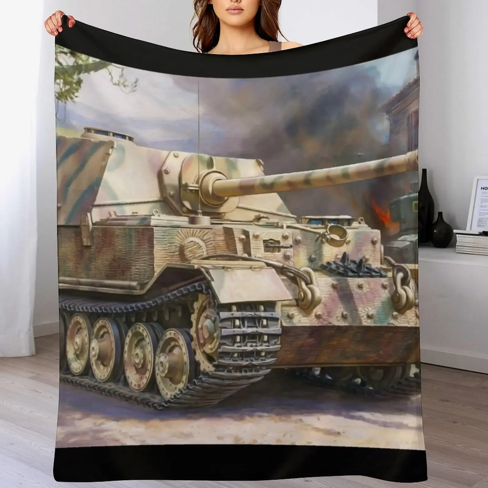 Panzer Elefant Throw Blanket Sofa Sleeping Bag Furrys Blankets