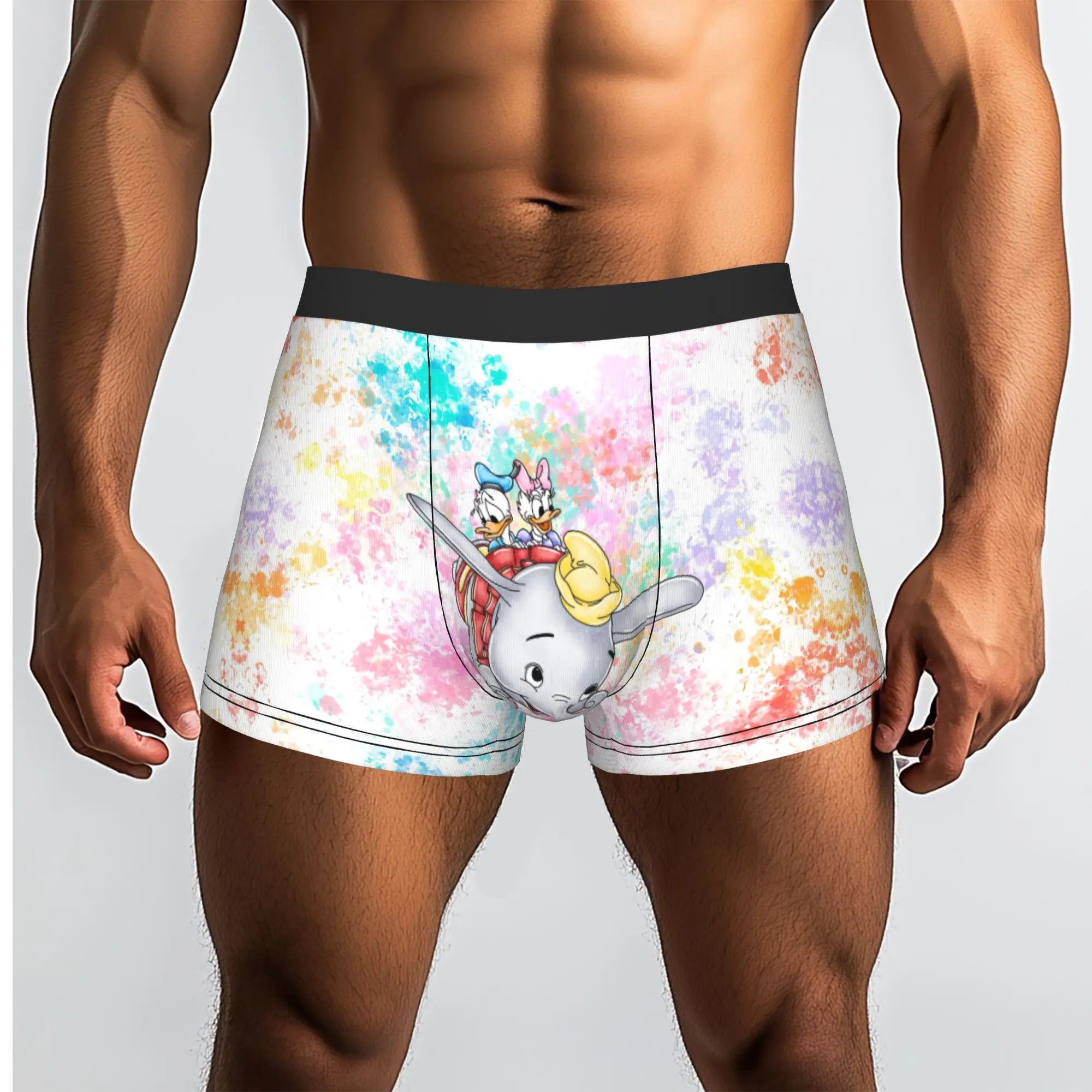 Customized D-Dumboes Cartoon Boxer Shorts For Homme 3D Printed Cute Elephant  Underwear Panties Briefs Stretch Underpants