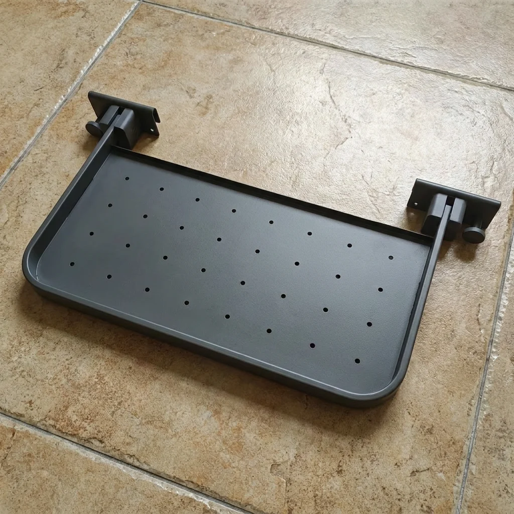 No Drill Folding Shelf for 2-6mm Window Sill, Balcony Storage Rack, Shoe/Socks Drying, Heavy Duty Space Saver for Bath/Kitchen