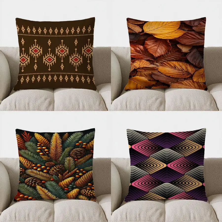 

Home Decor Bohemian Geometric Pattern Pillow Pattern Cushion Cover Suitable for Sofa Bedroom Car Pillow Cover