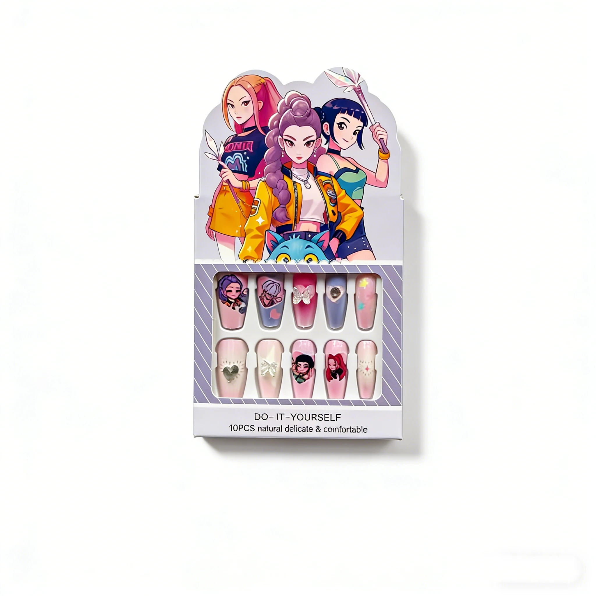 Exquisite tragbare Nagelaufkleber für Mädchen mit glänzenden Strasssteinen in voller Größe, passend zum Jelly-Kleber, ideales Geschenk für Mädchen. – Detail 12