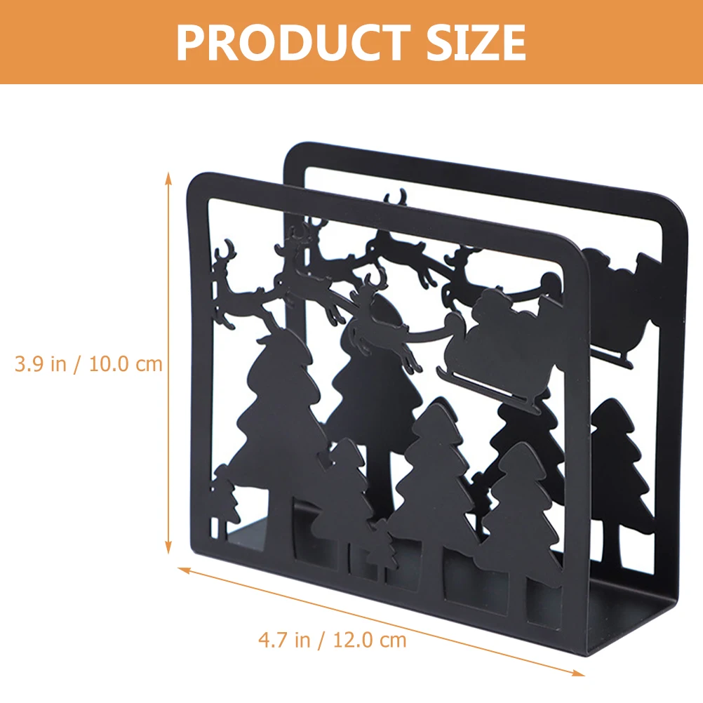 

1pcs Stainless Steel Napkin Holder Decorative Tabletop Party Restaurant Holiday Tissue Paper Stand Storage Creative Vintage