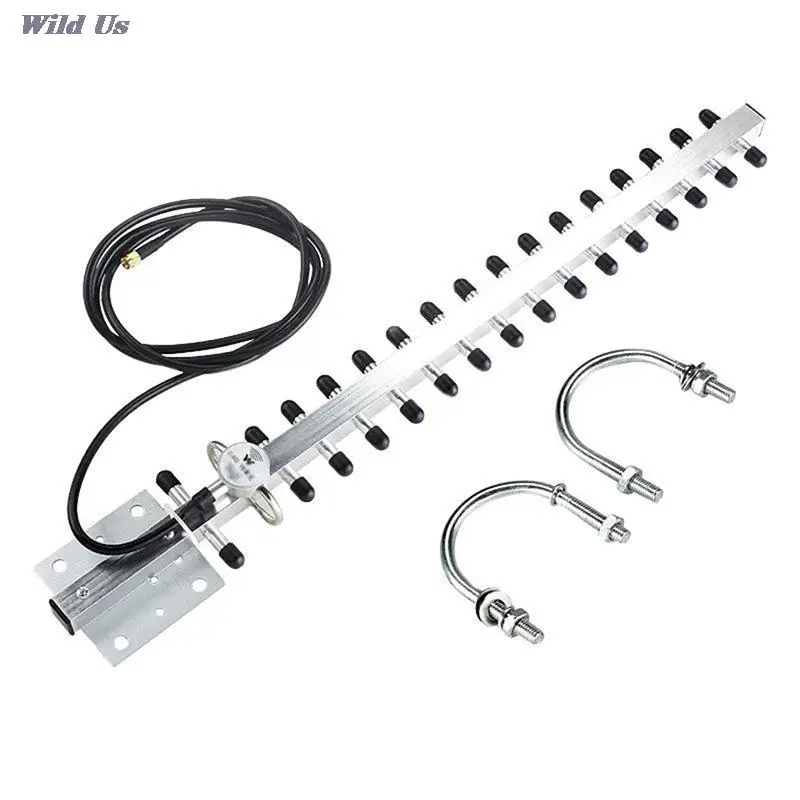 Hot sale 2.4Ghz WiFi Antenna 25dBi RP SMA Outdoor Wireless Yagi Antenna Directional Booster Amplifier Modem Cable