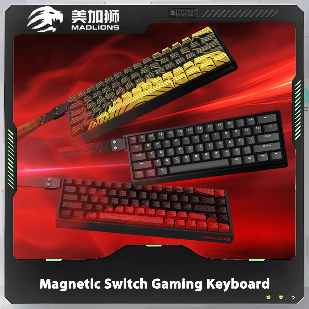 

MADLIONS MAD 60/68HE Mechanical Keyboard Magnetic Switch Rapid Trigger 8K RGB Gamer Keyboard Gaming Accessories Valorant Gift