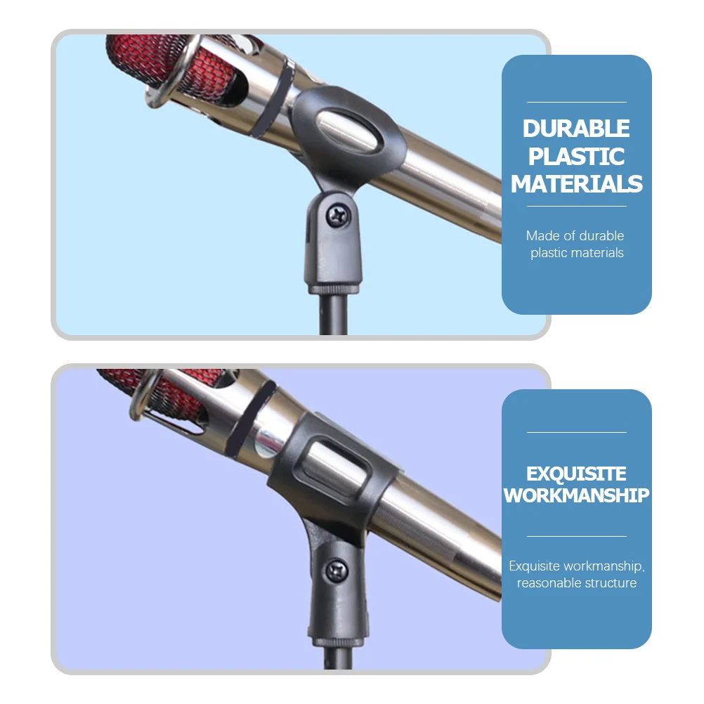 

8pcs Microphone Clips For Stands Universal Mic Holder Wireless Microphone Clip Handheld Mics Spring-Loaded Clamp Stage Outdoor