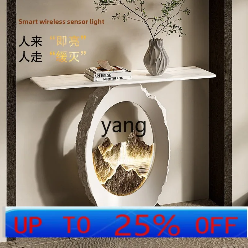 

LH new Chinese-style entrance table is opposite the door to the home, corridor plan light luxury high-end view table