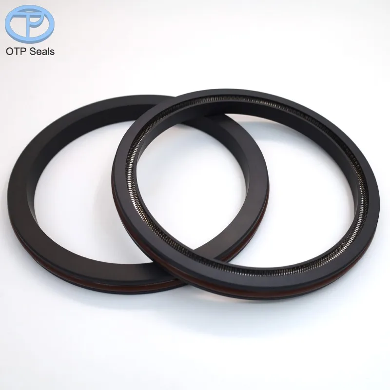 

Rotary spring seals PTFE seal Polytetrafluoroethylene add carbon fiber V-spring FKM O-ring non-standard shaped factory customize