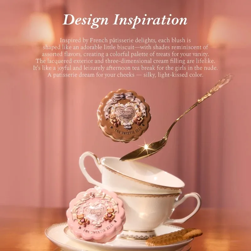 Flower Knows The Sweetie Bear Collection Rivestimento Gelatina per labbra Raso di seta Blush Trucco impermeabile a lunga durata Flowerkaren